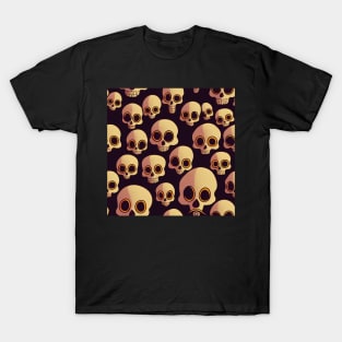 Cute Halloween Skull Pattern T-Shirt